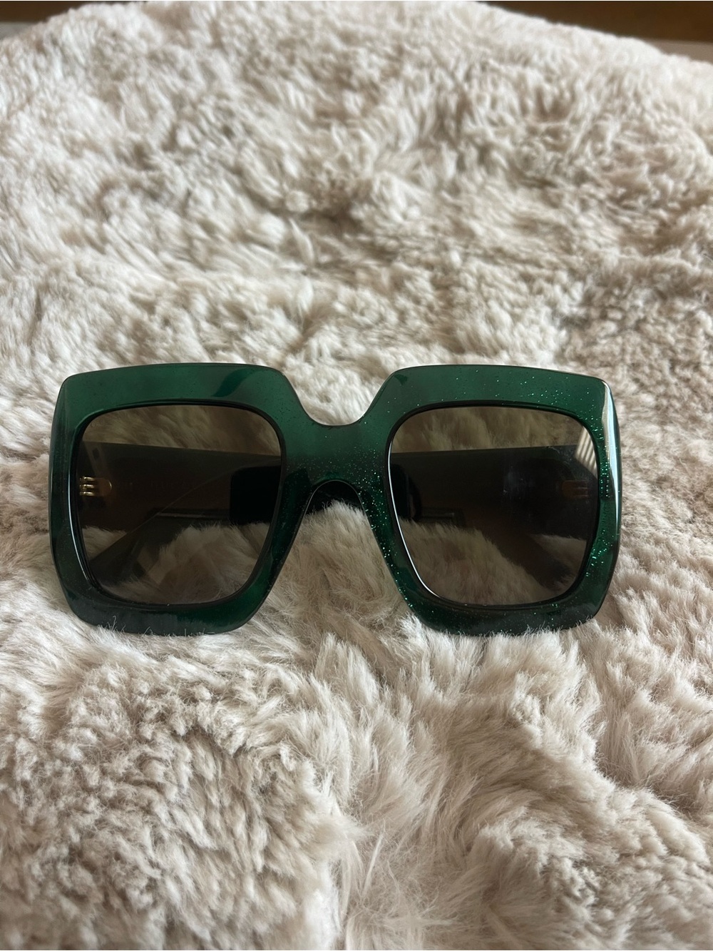 Green Gucci Oversized Square Sunglasses - Designer Style